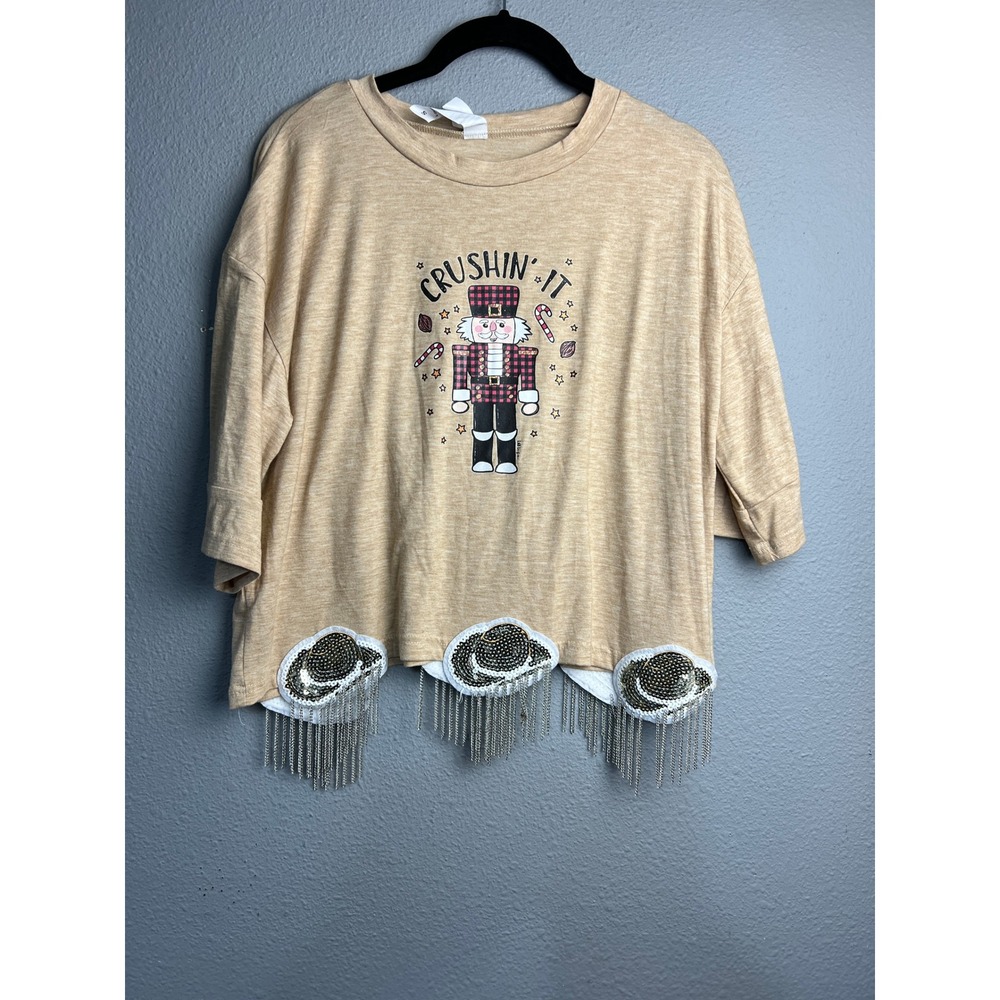 Lucky and Blessed Life Tan Nutcracker Cowboy Hat Fringe Graphic Tee Western Wear
